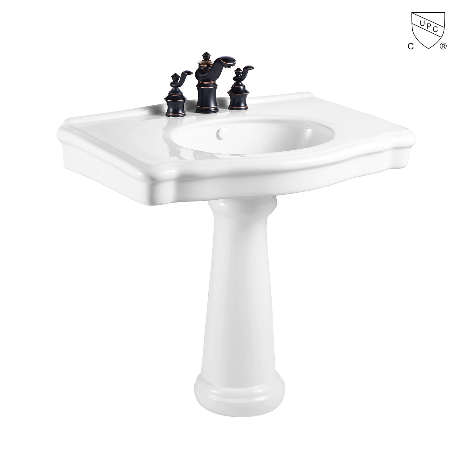 large porcelain sink 87 cm pedestal washbasin, cupc sink made by cupc pedestal sink manufacturer--meilong ceramics